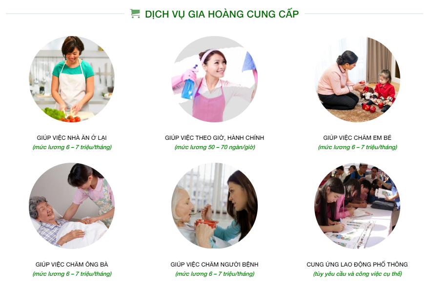 Dịch vụ giúp việc Gia Hoàng